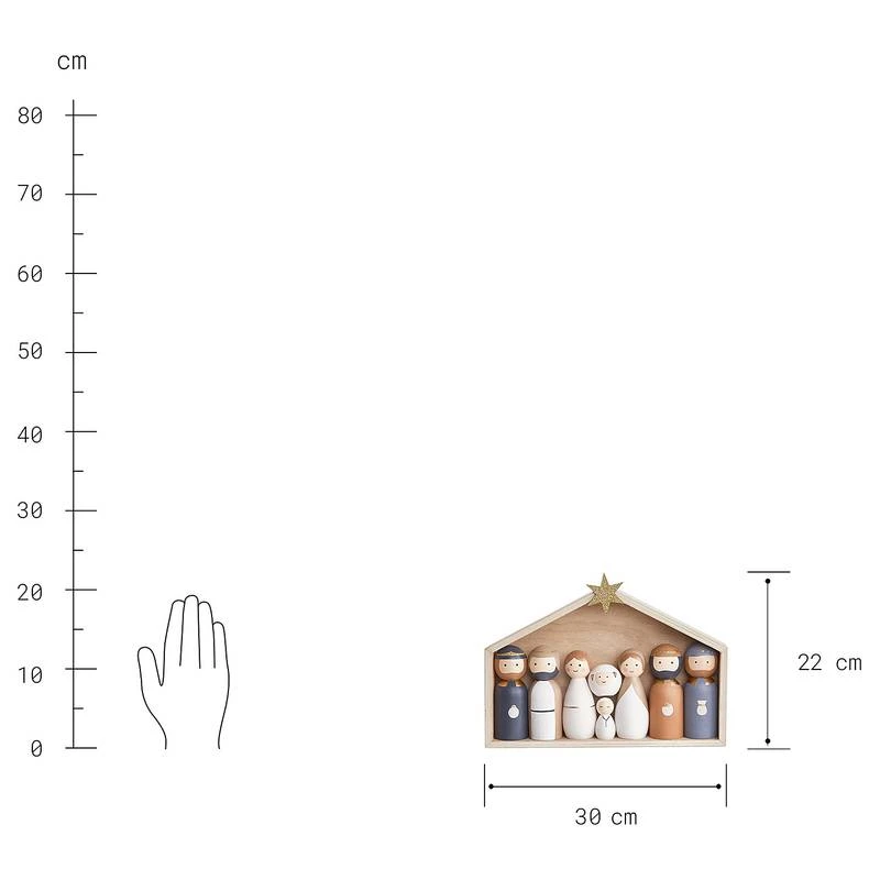 Crèche Avec Personnages X-MAS - 9 élém. - Image 9
